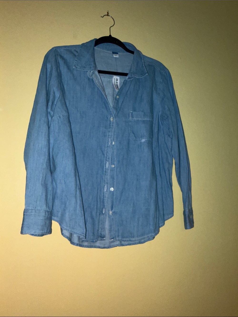 Old Navy Light Blue Denim Button-Down Shirt - Women's